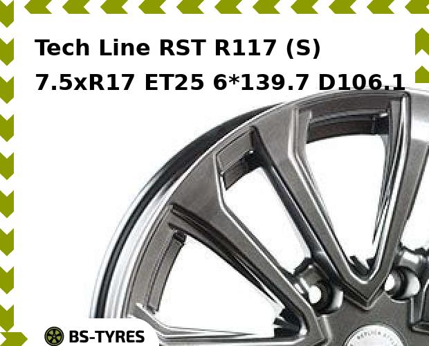 Колесный диск Tech Line, Tech-line RST R117 (S) 7.5xR17 ET25 6*139.7 D106.1
Колесный диск Tech Line, Tech-line RST R117 (S) 7.5xR17 ET25 6*139.7 D106.1