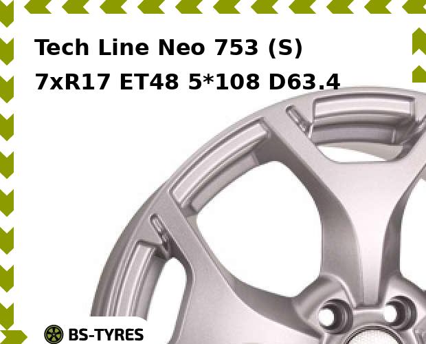 Колесный диск Tech Line, Tech-line Neo 753 (S) 7xR17 ET48 5*108 D63.4
Колесный диск Tech Line, Tech-line Neo 753 (S) 7xR17 ET48 5*108 D63.4