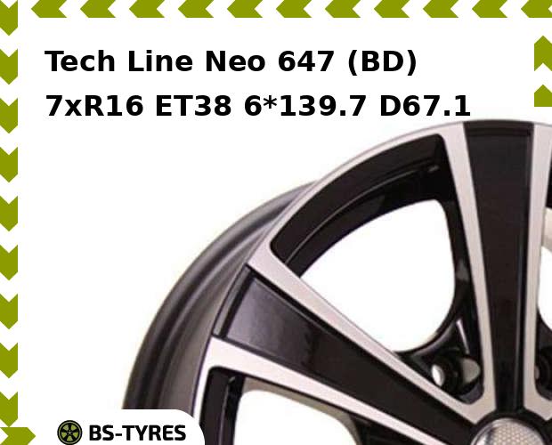 Колесный диск Tech Line, Tech-line Neo 647 (BD) 7xR16 ET38 6*139.7 D67.1
Колесный диск Tech Line, Tech-line Neo 647 (BD) 7xR16 ET38 6*139.7 D67.1