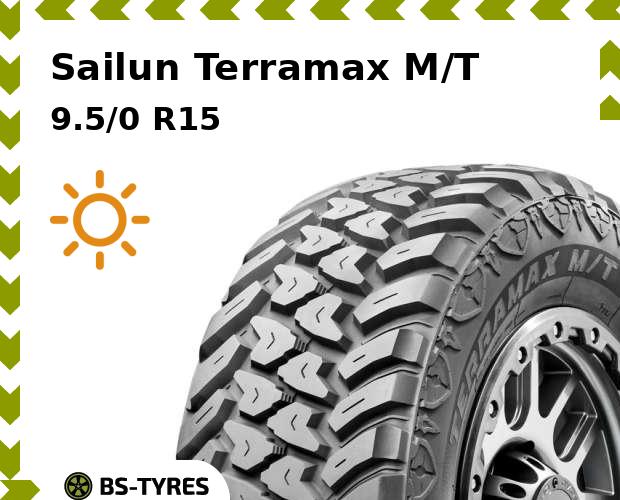 Летние шины Sailun, Terramax M/T 9.5/0 R15 104Q
Летние шины Sailun, Terramax M/T 9.5/0 R15 104Q