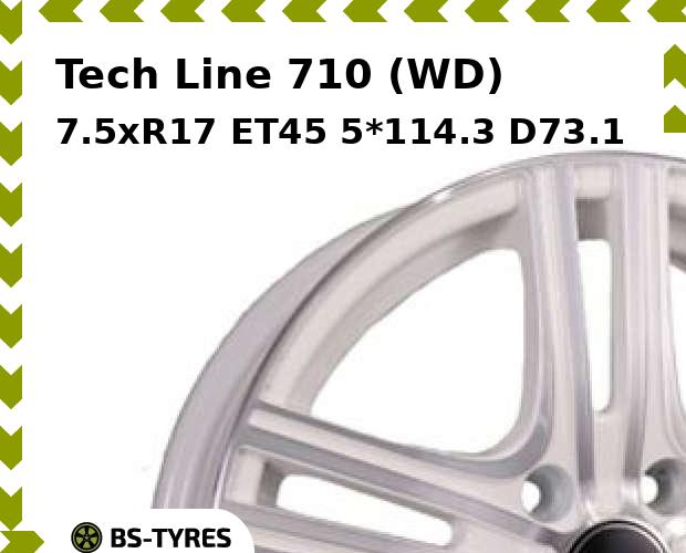 Колесный диск Tech Line, Tech-line 710 (WD) 7.5xR17 ET45 5*114.3 D73.1
Колесный диск Tech Line, Tech-line 710 (WD) 7.5xR17 ET45 5*114.3 D73.1