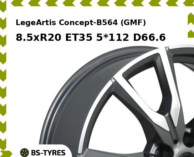 Колесный диск LegeArtis, Concept-B564 (GMF) 8.5xR20 ET35 5*112 D66.6
Колесный диск LegeArtis, Concept-B564 (GMF) 8.5xR20 ET35 5*112 D66.6