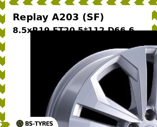 Колесный диск Replay, A203 (SF) 8.5xR19 ET20 5*112 D66.6
Колесный диск Replay, A203 (SF) 8.5xR19 ET20 5*112 D66.6