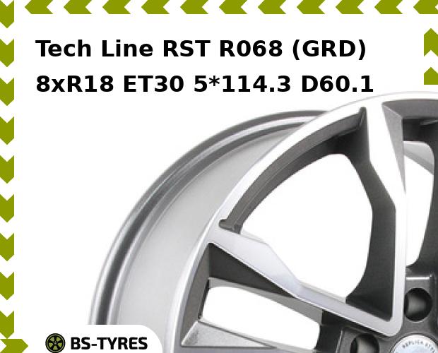 Колесный диск Tech Line, Tech-line RST R068 (GRD) 8xR18 ET30 5*114.3 D60.1
Колесный диск Tech Line, Tech-line RST R068 (GRD) 8xR18 ET30 5*114.3 D60.1