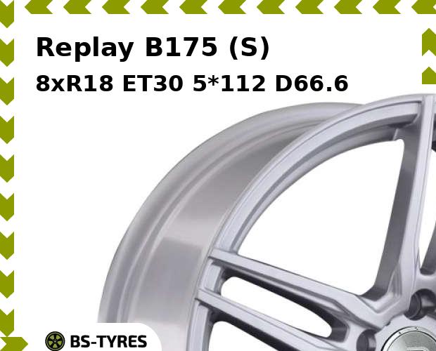 Колесный диск Replay, B175 (S) 8xR18 ET30 5*112 D66.6
Колесный диск Replay, B175 (S) 8xR18 ET30 5*112 D66.6