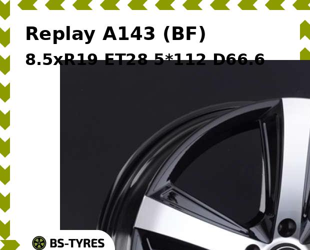 Колесный диск Replay, A143 (BF) 8.5xR19 ET28 5*112 D66.6
Колесный диск Replay, A143 (BF) 8.5xR19 ET28 5*112 D66.6