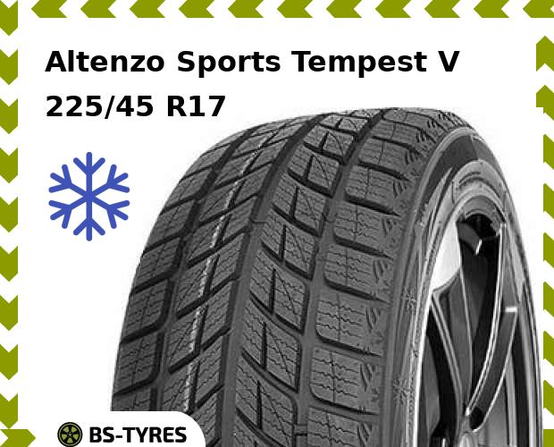 Зимние шины Altenzo, Sports Tempest V 225/45 R17 94H
Зимние шины Altenzo, Sports Tempest V 225/45 R17 94H