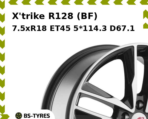 Колесный диск X'trike, R128 (BF) 7.5xR18 ET45 5*114.3 D67.1
Колесный диск X'trike, R128 (BF) 7.5xR18 ET45 5*114.3 D67.1