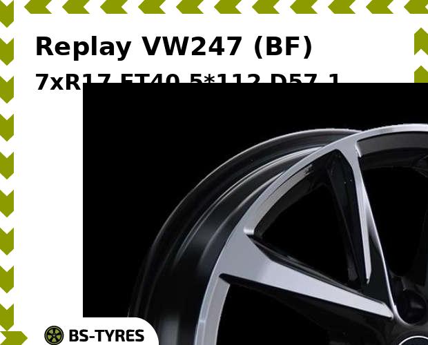 Колесный диск Replay, VW247 (BF) 7xR17 ET40 5*112 D57.1
Колесный диск Replay, VW247 (BF) 7xR17 ET40 5*112 D57.1