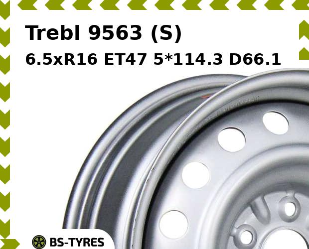 Колесный диск Trebl, 9563 (S) 6.5xR16 ET47 5*114.3 D66.1
Колесный диск Trebl, 9563 (S) 6.5xR16 ET47 5*114.3 D66.1