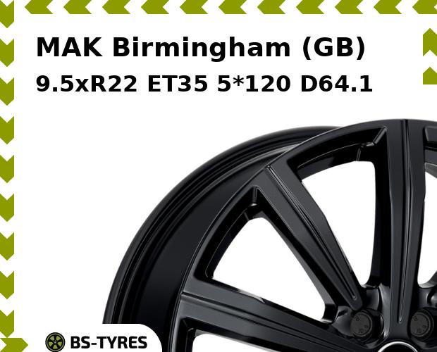 Колесный диск MAK, Birmingham (GB) 9.5xR22 ET35 5*120 D64.1
Колесный диск MAK, Birmingham (GB) 9.5xR22 ET35 5*120 D64.1