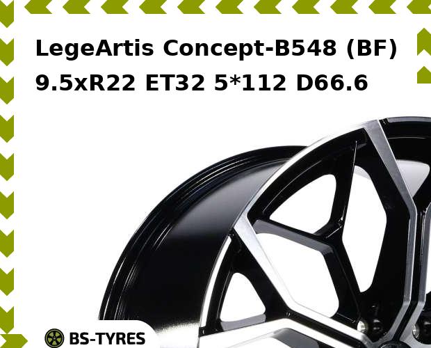 Колесный диск LegeArtis, Concept-B548 (BF) 9.5xR22 ET32 5*112 D66.6
Колесный диск LegeArtis, Concept-B548 (BF) 9.5xR22 ET32 5*112 D66.6