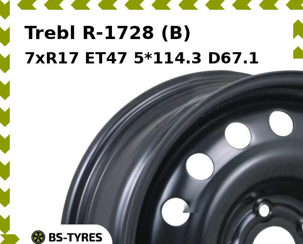 Колесный диск Trebl, R-1728 (B) 7xR17 ET47 5*114.3 D67.1
Колесный диск Trebl, R-1728 (B) 7xR17 ET47 5*114.3 D67.1