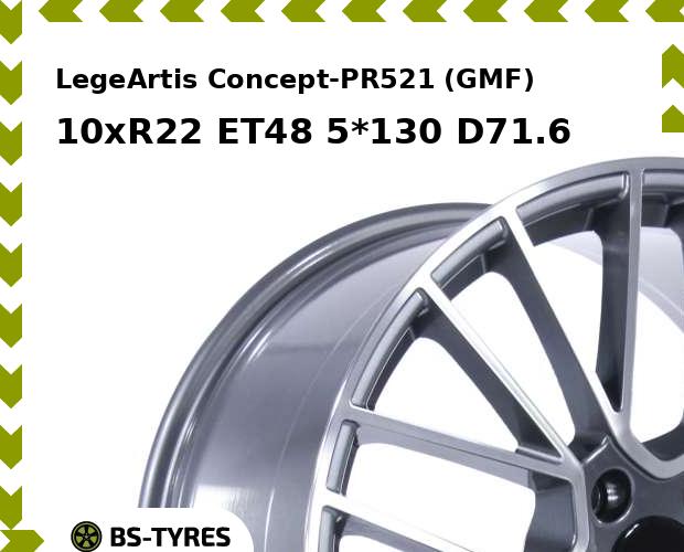 Колесный диск LegeArtis, Concept-PR521 (GMF) 10xR22 ET48 5*130 D71.6
Колесный диск LegeArtis, Concept-PR521 (GMF) 10xR22 ET48 5*130 D71.6