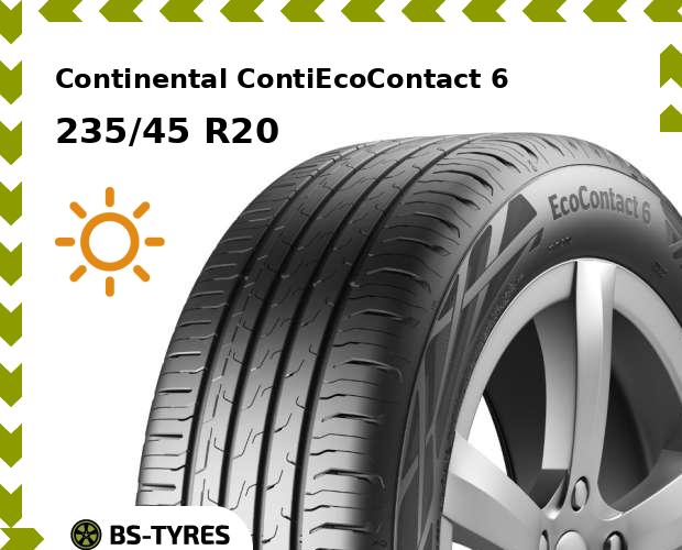 Летние шины Continental, ContiEcoContact 6 235/45 R20 100T
Летние шины Continental, ContiEcoContact 6 235/45 R20 100T