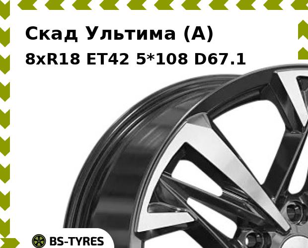 Колесный диск Скад, Ультима (A) 8xR18 ET42 5*108 D67.1
Колесный диск Скад, Ультима (A) 8xR18 ET42 5*108 D67.1