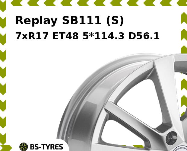 Колесный диск Replay, SB111 (S) 7xR17 ET48 5*114.3 D56.1
Колесный диск Replay, SB111 (S) 7xR17 ET48 5*114.3 D56.1