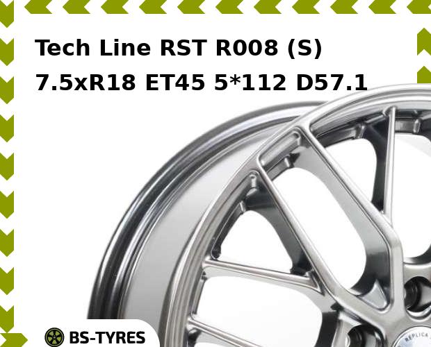 Колесный диск Tech Line, Tech-line RST R008 (S) 7.5xR18 ET45 5*112 D57.1
Колесный диск Tech Line, Tech-line RST R008 (S) 7.5xR18 ET45 5*112 D57.1