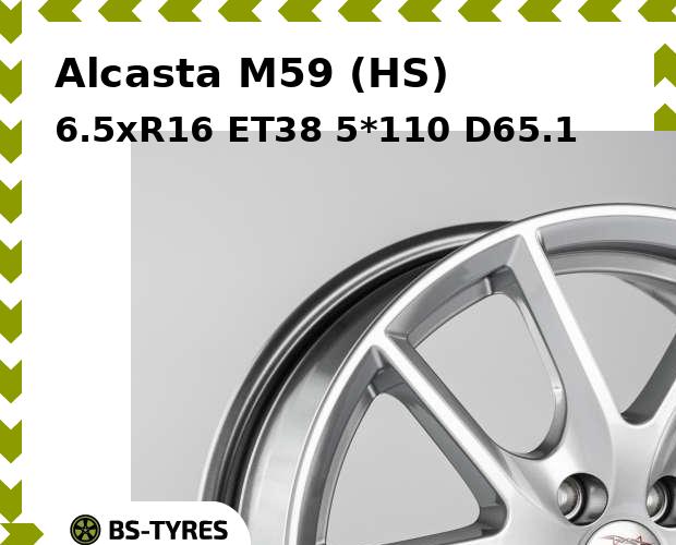 Колесный диск Alcasta, M59 (HS) 6.5xR16 ET38 5*110 D65.1
Колесный диск Alcasta, M59 (HS) 6.5xR16 ET38 5*110 D65.1