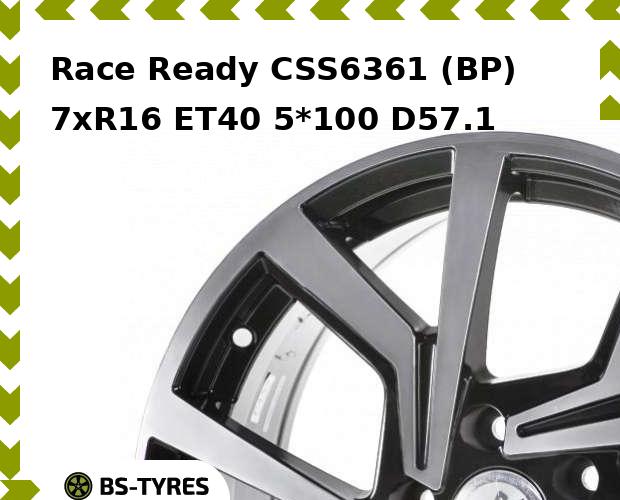 Колесный диск Race Ready, CSS6361 (BP) 7.0xR16 ET40 5*100 D57.1
Колесный диск Race Ready, CSS6361 (BP) 7.0xR16 ET40 5*100 D57.1