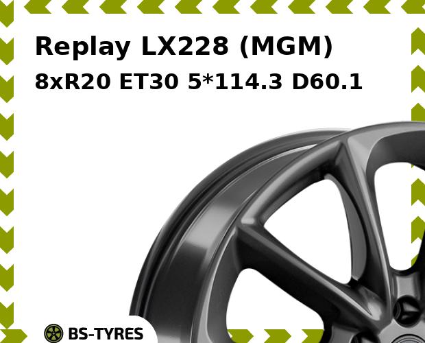 Колесный диск Replay, LX228 (MGM) 8xR20 ET30 5*114.3 D60.1
Колесный диск Replay, LX228 (MGM) 8xR20 ET30 5*114.3 D60.1