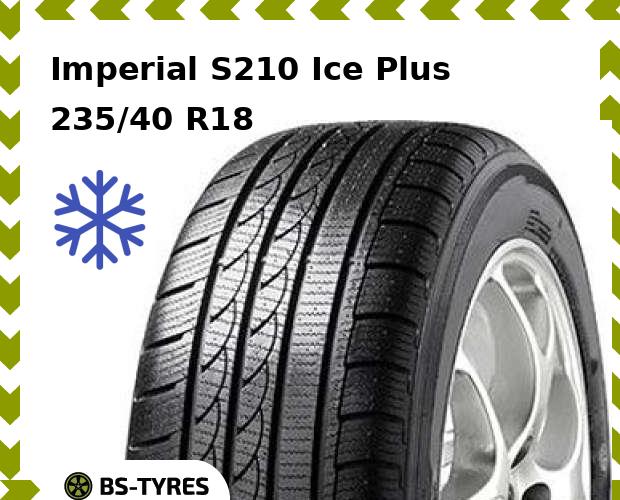 Зимние шины Imperial, S210 Ice Plus 235/40 R18 95V
Зимние шины Imperial, S210 Ice Plus 235/40 R18 95V
