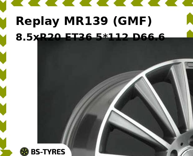 Колесный диск Replay, MR139 (GMF) 8.5xR20 ET36 5*112 D66.6
Колесный диск Replay, MR139 (GMF) 8.5xR20 ET36 5*112 D66.6