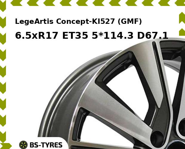 Колесный диск LegeArtis, Concept-KI527 (GMF) 6.5xR17 ET35 5*114.3 D67.1
Колесный диск LegeArtis, Concept-KI527 (GMF) 6.5xR17 ET35 5*114.3 D67.1