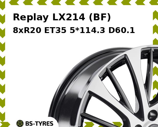 Колесный диск Replay, LX214 (BF) 8xR20 ET35 5*114.3 D60.1
Колесный диск Replay, LX214 (BF) 8xR20 ET35 5*114.3 D60.1