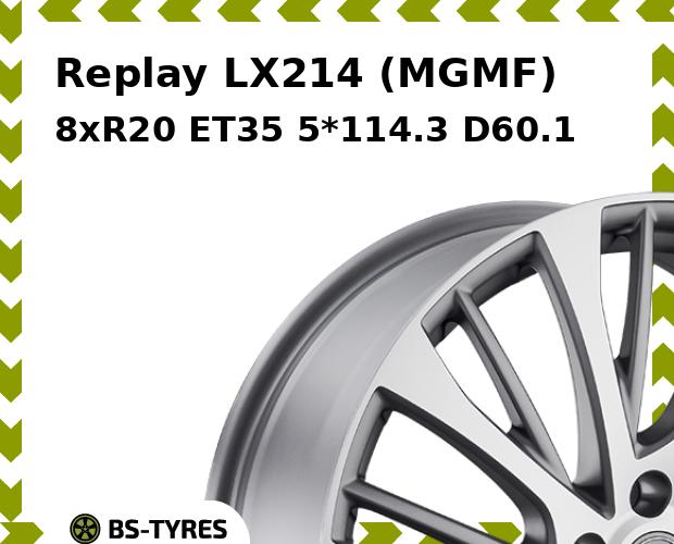 Колесный диск Replay, LX214 (MGMF) 8xR20 ET35 5*114.3 D60.1
Колесный диск Replay, LX214 (MGMF) 8xR20 ET35 5*114.3 D60.1