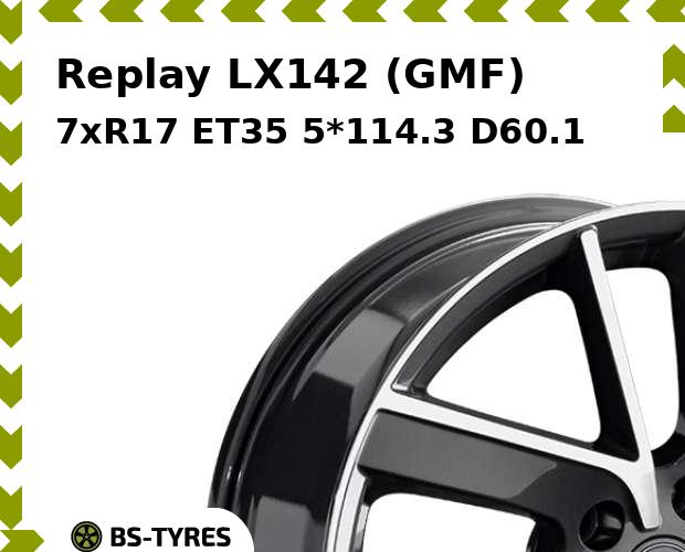 Колесный диск Replay, LX142 (GMF) 7xR17 ET35 5*114.3 D60.1
Колесный диск Replay, LX142 (GMF) 7xR17 ET35 5*114.3 D60.1