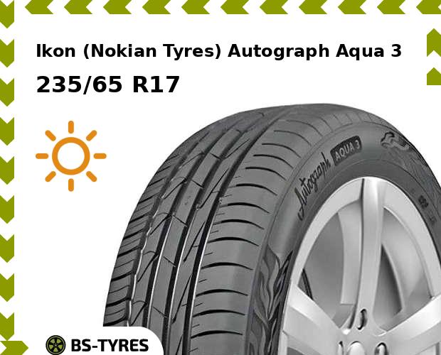 Летние шины Ikon (Nokian Tyres), Autograph Aqua 3 SUV 235/65 R17 108H
Летние шины Ikon (Nokian Tyres), Autograph Aqua 3 SUV 235/65 R17 108H