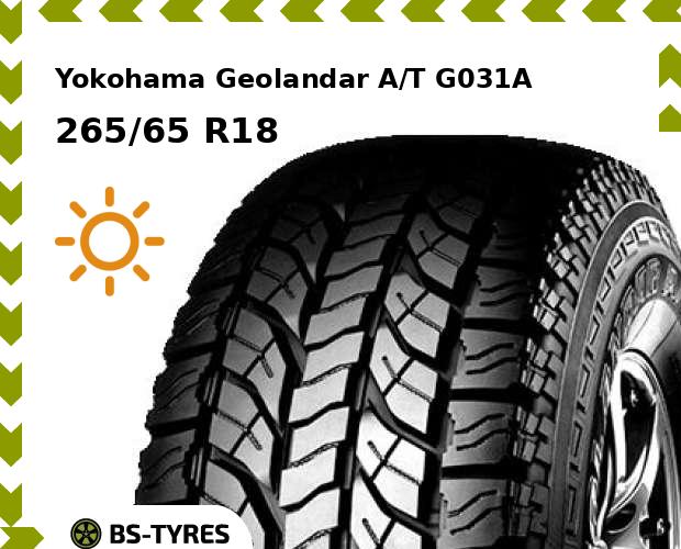 Летние шины Yokohama, Geolandar A/T G031A 265/65 R18 114V
Летние шины Yokohama, Geolandar A/T G031A 265/65 R18 114V