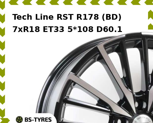 Колесный диск Tech Line, Tech-line RST R178 (BD) 7.0xR18 ET33 5*108 D60.1
Колесный диск Tech Line, Tech-line RST R178 (BD) 7.0xR18 ET33 5*108 D60.1