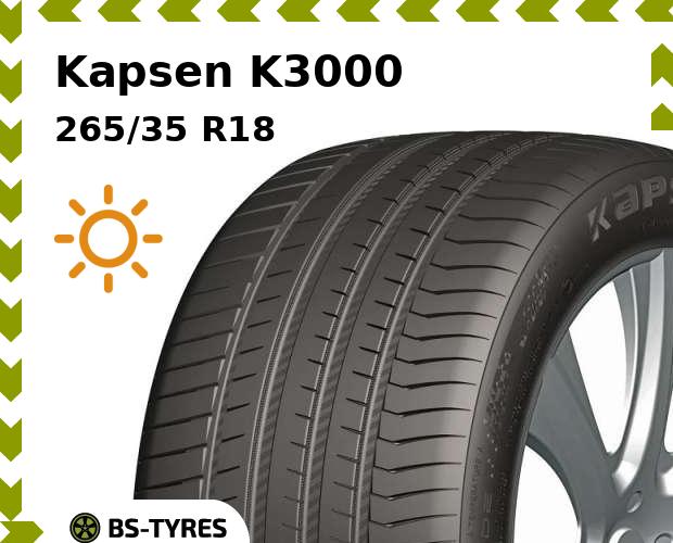 Летние шины Kapsen, K3000 265/35 R18 97Y
Летние шины Kapsen, K3000 265/35 R18 97Y