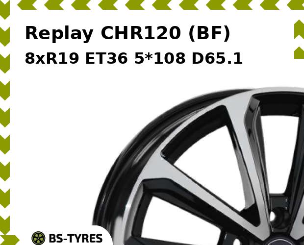 Колесный диск Replay, CHR120 (BF) 8xR19 ET36 5*108 D65.1
Колесный диск Replay, CHR120 (BF) 8xR19 ET36 5*108 D65.1