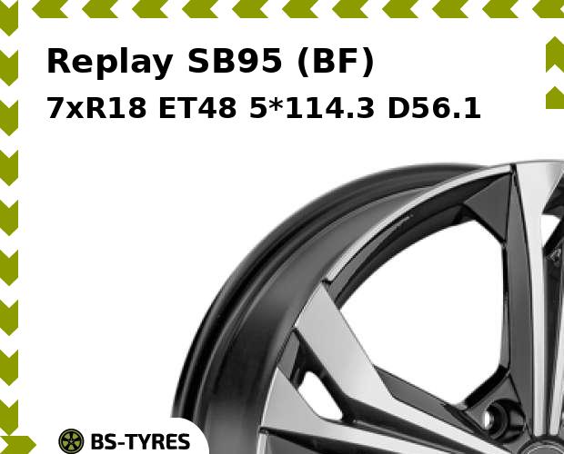 Колесный диск Replay, SB95 (BF) 7.0xR18 ET48 5*114.3 D56.1
Колесный диск Replay, SB95 (BF) 7.0xR18 ET48 5*114.3 D56.1