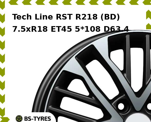 Колесный диск Tech Line, Tech-line RST R218 (BD) 7.5xR18 ET45 5*108 D63.4
Колесный диск Tech Line, Tech-line RST R218 (BD) 7.5xR18 ET45 5*108 D63.4