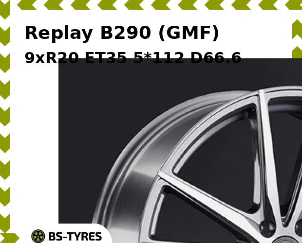 Колесный диск Replay, B290 (GMF) 9xR20 ET35 5*112 D66.6
Колесный диск Replay, B290 (GMF) 9xR20 ET35 5*112 D66.6