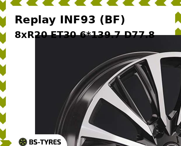 Колесный диск Replay, INF93 (BF) 8xR20 ET30 6*139.7 D77.8
Колесный диск Replay, INF93 (BF) 8xR20 ET30 6*139.7 D77.8