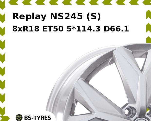 Колесный диск Replay, NS245 (S) 8xR18 ET50 5*114.3 D66.1
Колесный диск Replay, NS245 (S) 8xR18 ET50 5*114.3 D66.1
