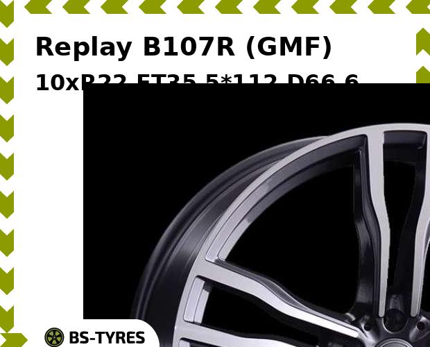 Колесный диск Replay, B107R (GMF) 10xR22 ET35 5*112 D66.6
Колесный диск Replay, B107R (GMF) 10xR22 ET35 5*112 D66.6