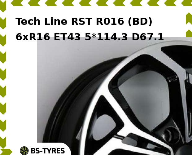 

Колесный диск Tech Line, Tech-line RST R016 (BD) 6xR16 ET43 5*114.3 D67.1