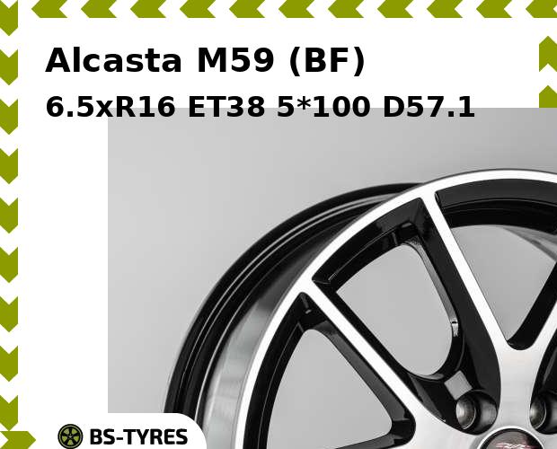 

Колесный диск Alcasta, M59 (BF) 6.5xR16 ET38 5*100 D57.1