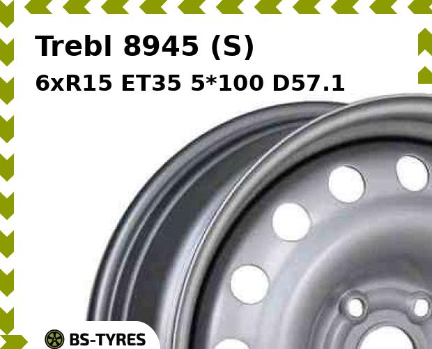 

Колесный диск Trebl, 8945 (S) 6xR15 ET35 5*100 D57.1