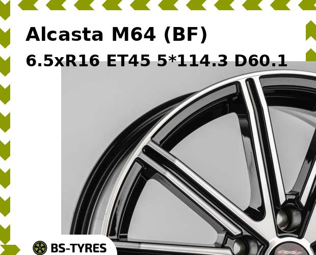 

Колесный диск Alcasta, M64 (BF) 6.5xR16 ET45 5*114.3 D60.1
