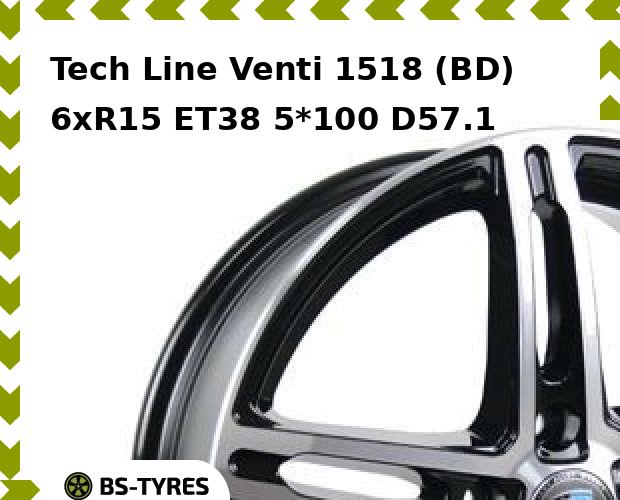 

Колесный диск Tech Line, Tech-line Venti 1518 (BD) 6xR15 ET38 5*100 D57.1