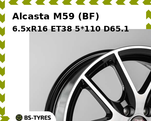 

Колесный диск Alcasta, M59 (BF) 6.5xR16 ET38 5*110 D65.1
