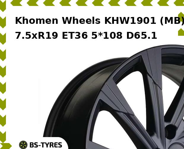

Колесный диск Khomen Wheels, KHW1901 (MB) 7.5xR19 ET36 5*108 D65.1