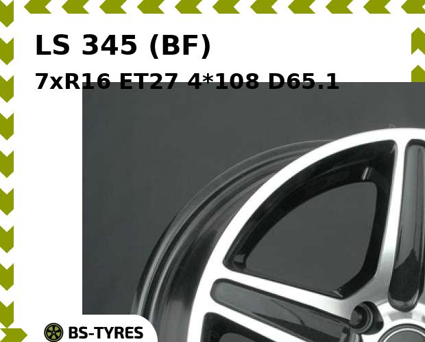 

Колесный диск LS, 345 (BF) 7xR16 ET27 4*108 D65.1